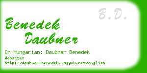 benedek daubner business card